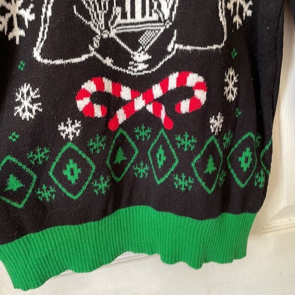 Star Wars Disney black green darth Vader ugly Christmas holiday sweater unisex L - Picture 11 of 16